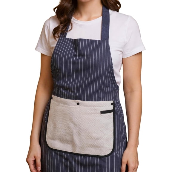 Apron with Pockets for Women and Men Cross Back Design with Towel Machine Washable Kitchen Apron for Cooking Grilling Painting Cleaning Gardening