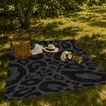 thumbnail image 7 of Charcoal Leopard Draped Beige Couch Pumpkins Fall Style, Festive Halloween Scene, Warm Flannel Blanket for Living Room and Reading Nook, Wildlife Lovers Halloween Gift, Festive Home Decor, 7 of 7