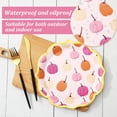 thumbnail image 3 of PYYNA-30Pcs Fall Paper Plates Pink Pumpkin Scalloped Dinner Plates Gold Foil Retro Autumn Disposable Tableware for Thanksgiving Catering Dining Party Dinnerware Decor, 9 inch, 3 of 3