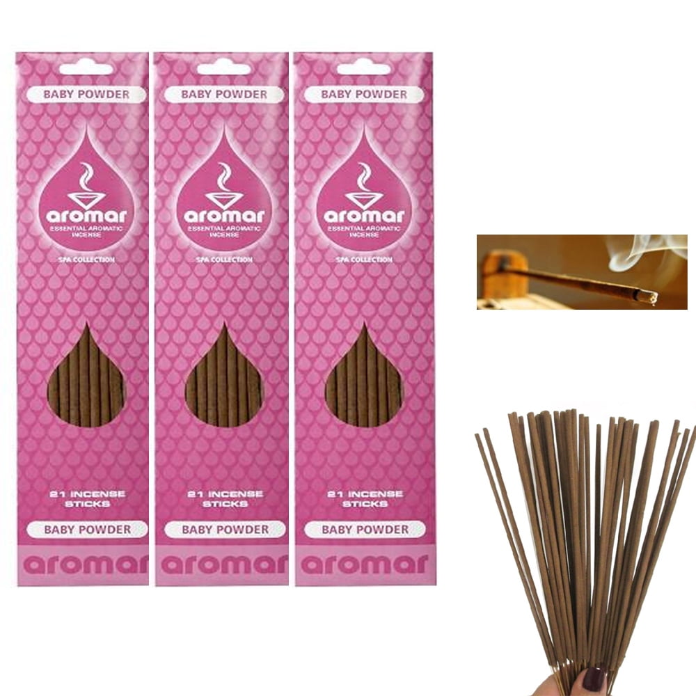 60 Baby Powder Incense Burning Sticks Concentrated Scent Fragrance