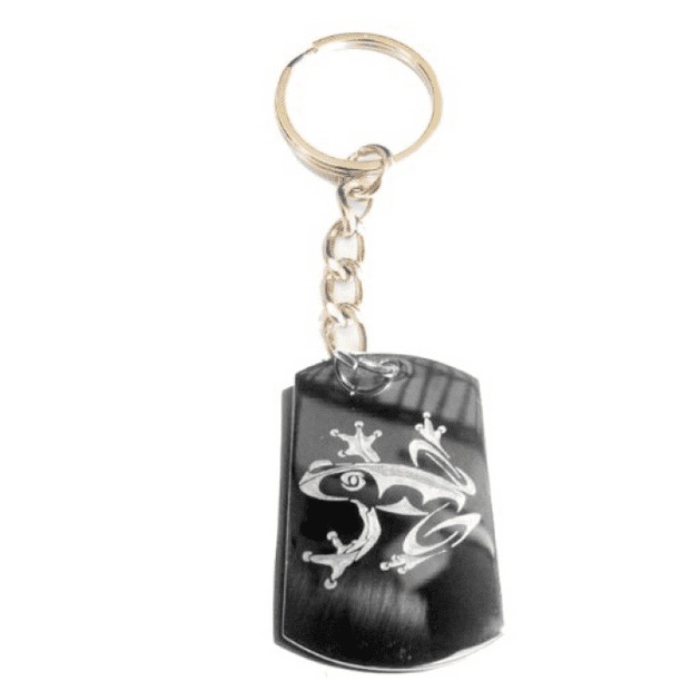 Tree Frog Tattoo Logo Symbol - Metal Ring Key Chain Keychain Tree Frog Tattoo Logo Symbol - Metal Ring Key Chain Keychain