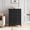 Black ZVD1008-001, variant on MemoryField Modern 5 Drawer Dresser - 42.5''Tall Wooden Chest with Deep Storage Drawers - Gray