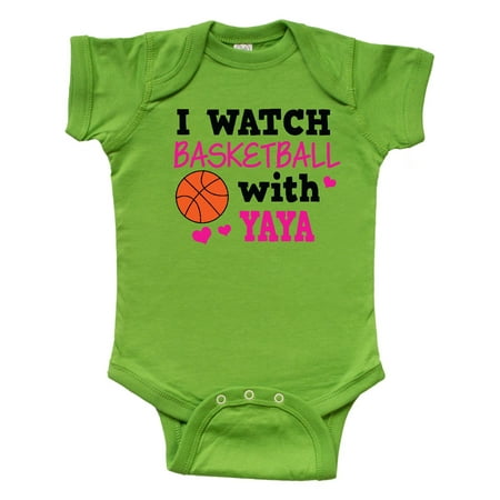 

Inktastic I Watch Basketball with Yaya Gift Baby Girl Bodysuit