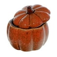 thumbnail image 1 of Porcelain Pumpkin Trink Jar (Orange), 1 of 3