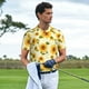 thumbnail image 3 of Fotbe European-style Pattern Sunflower Camiseta Polo de Golf para Hombre con Estampado – Camisa Deportiva Transpirable con Cuello Abotonado-Small, 3 of 6