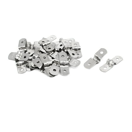 - M5 201 Stainless Steel Two Hole Pipe Straps Tension Tube Clip Clamp 30PCS