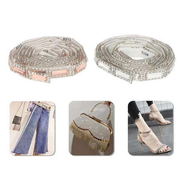 Banda Autoadhesiva De Diamantes De Imitación, Cinta De Diamantes De Imitación Brillante Cortable De 1cm, Decorativa, Fácil Almacenamiento, 6 Yardas Para Decoración