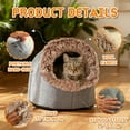 thumbnail image 4 of Winter Warm Pet Cave Bed, 2026 New Winter Cozy Cat Tent for Indoor, Soft Plush Cozy Indoor Nest with Non-Slip Bottom for Small Medium Dogs, Cats (Gray, M, 16 * 14 * 13inches), 4 of 8