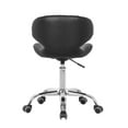 thumbnail image 5 of Set of 2 HugoII Nail Technician Stool Adjustable Height 19"-25", Rolling Chair for Nail Salon, Manicurist and Makeup Tattoo Studio, Black Diamond, 5 of 6