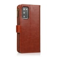 thumbnail image 5 of Allytech Galaxy Note20 Case, PU Leather Zipper Wallet Case 9 Cards Holder Hand Wrist Strap Stand Shockproof Protective Flip Case Cover for Samsung Galaxy Note20 6.7" 5G - Brown, 5 of 8