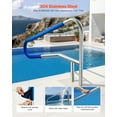 thumbnail image 3 of VEVOR Pool Rail, 54 x 32 inch Pool Handrail, 220 lbs Load Capacity Heavy Duty 304 Stainless Steel Swimming Handrail, Detachable Nonslip Sleeve, Recessed or Base Mount, for Poolside, Water Parks, 3 of 9