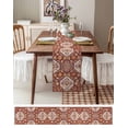 thumbnail image 3 of nqOlkjepod Red Boho Ethnic Table Runner 48 Inches Long Farmhouse Dress Scarves, Southwest Aztec Dining Tablerunner for Coffee Table/Kitchen Island/Party Décor, 13" x 48", 3 of 8