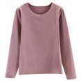 thumbnail image 3 of Women's Casual Tops Long Sleeve Crew Neck Tops Purple Womens Thermal Tops Womens Basic Tops Winter Tops for Women, 3 of 4
