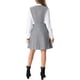 thumbnail image 3 of INSPIRAR CHIC Overoles de Mujer con Tirantes Cuello en V A-Line Vestido Pinafore por encima de la Rodilla XL Gris, 3 of 6