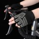 thumbnail image 4 of Hukapapa Guantes de ciclismo de medio dedo transpirables para hombres y mujeres Guantes de ciclismo antideslizantes con tapete de silicona líquida que absorbe los golpes, negro, S,, 4 of 5