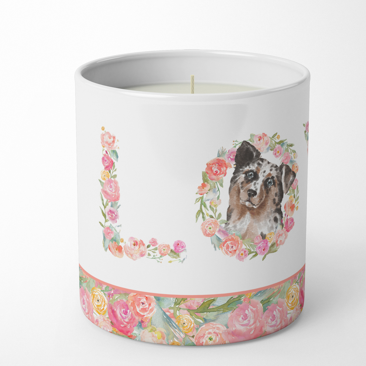 Australian Shepherd #5 LOVE 10 oz Decorative Soy Candle 3.25 in x 3.75 in