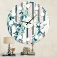 thumbnail image 2 of Designart Horloge Murale Rétro Lys Dessinés à la Main Style Mid-Century Modern, 2 of 4