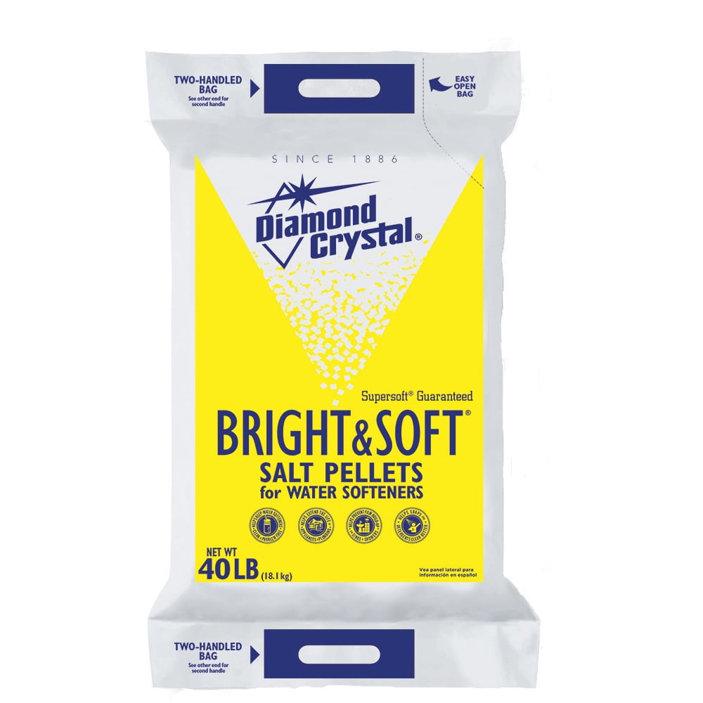 Diamond Crystal Bright & Soft Water Softener Salt Pellets, 40 Lb