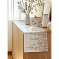 thumbnail image 5 of Table Runner 72 Inches Long for Kitchen Dining, Eucalyptus Leaves Dresser Scarf Farmhouse, Dining Table Decorations for Wedding/Parties, Khaki Summer Botanical Weeping 18 x 72 In, 5 of 8