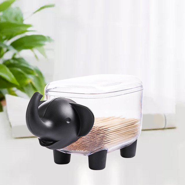 Fiudx Organizador de Hisopos, Caja de Almacenamiento de Escritorio, Elegante Diseño de Plástico, Práctico Organizador de Escritorio, para Uso En Casa o En La Oficina, Portátil y Compacto, Tamaño 15,4