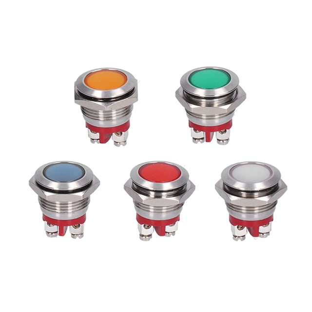 5 indicadores de señal de metal, conexión práctica, fuerte conductividad, luz piloto de tablero para luz de freno.