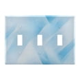 thumbnail image 2 of Dailycode Light Switch Plate Covers 2 Gang Wall Plate Plastics Outlet Covers for Kitchen Home Office Decor Blue White Abstract Geometric Lines, 2 of 8