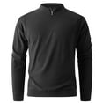 thumbnail image 2 of pstuiky camisetas de manga larga para hombre, Suéter de punto cálido de color sólido de moda informal para hombre, manga larga, top redondo salir tops xs, 2 of 6