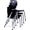 Black - 12", variant on Schooled Student Stackable Chairs Ergonomic Molded Seat Shell Classroom Chairs, 16”, Black, 4-Pack