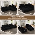 thumbnail image 7 of Modern Boneless Couch, 108" Modular Sectional Sofa with L-Shape Chaise, Oversized Sofa Sleeper for Living Room, No Assembly Required,Black, 7 of 7