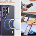 thumbnail image 4 of for Samsung Galaxy S24 Ultra Case, S24 Ultra Magnetic Phone Case Compatible with Magsafe, Metal Camera Bezel Drop Protection Silky Translucent Back Cover for Galaxy S24 Ultra 5G (Dark Purple), 4 of 13