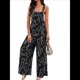 thumbnail image 3 of Bohemios Informales de Verano para Mujer, de Pierna , Holgados, con Estampado Floral y Bolsillos. Negro S, 3 of 10