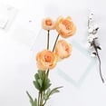 thumbnail image 2 of Wedding Simulation Flower 4 Heads Dew Lotus Camellia Realistic Non-fading Low Maintenance Artificial Flowers-Champagne, 2 of 5