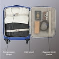 thumbnail image 4 of Jetstream® 2-Piece Softside Luggage Set – 28" Large Spinner Checked Suitcase and 20" Carry-On Spinner Luggage, 4 of 10