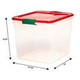 thumbnail image 4 of HOMZ 31 Qt Holiday Plastic Storage Container Bin with Latching Lid, 4 Pack, 4 of 6