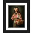 thumbnail image 1 of Ghergut, Cornelia 14x18 Black Ornate Wood Framed with Double Matting Museum Art Print Titled - Romanian Flower, 1 of 4