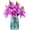 Purple, variant on HAOSHICS Artificial Flowers 8 Pieces Artificial Lilies with 3 Buds Floral Art Plant Flowers Latex Full Flower Real Touch for Home Decoration Wedding Party Office Restaurants (Orange)