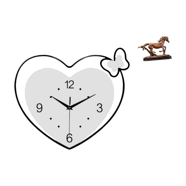 Reloj de pared,Reloj de pared acrílico para oficina en casa,sin tictac,Figura de caballo,Escultura de figura de caballo en miniatura coleccionable,Estatua de animal de adorno de caballo de