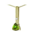 thumbnail image 2 of Tommaso Design� Trillion 7mm Genuine Peridot Pendant Necklace, 2 of 9