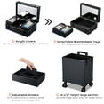 thumbnail image 4 of Byootique 4in1 Rolling Makeup Train Case LED Lighted Mirror Cosmetic Box Storage, 4 of 12
