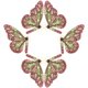 thumbnail image 4 of 3 pares de pendientes colgantes de metal con diamantes de imitación, joyería creativa, accesorios para mujeres y niñas, color rosa, 4 of 14
