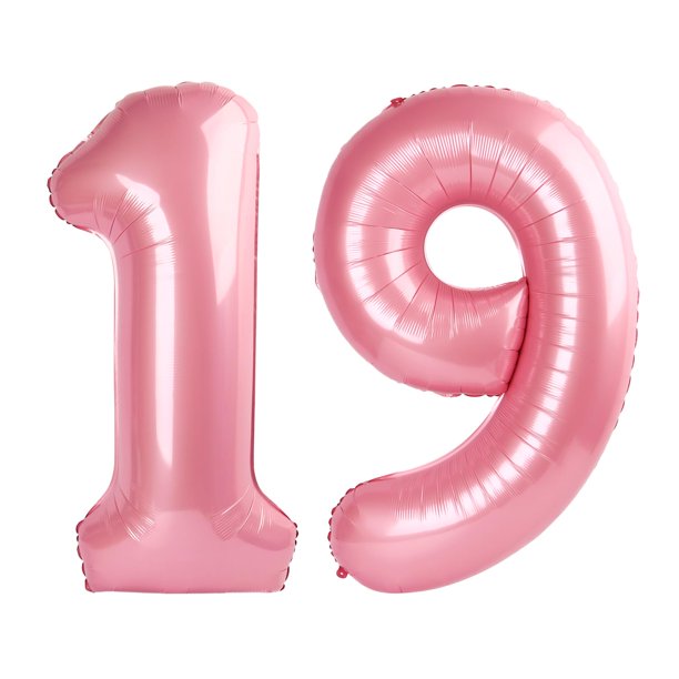 Globos de Número Enyeopd 40 Pulgadas Decoración de Cumpleaños Rosa