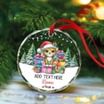 thumbnail image 4 of Personalized Text & Name Leopard Wearing Santa Hat Ornament, Leopard Christmas Ornament 2025, Customized Animal Lovers Glass Keepsake Ornaments, Custom Animal Xmas Tree Decor Gift for Kids Boys Girls, 4 of 6