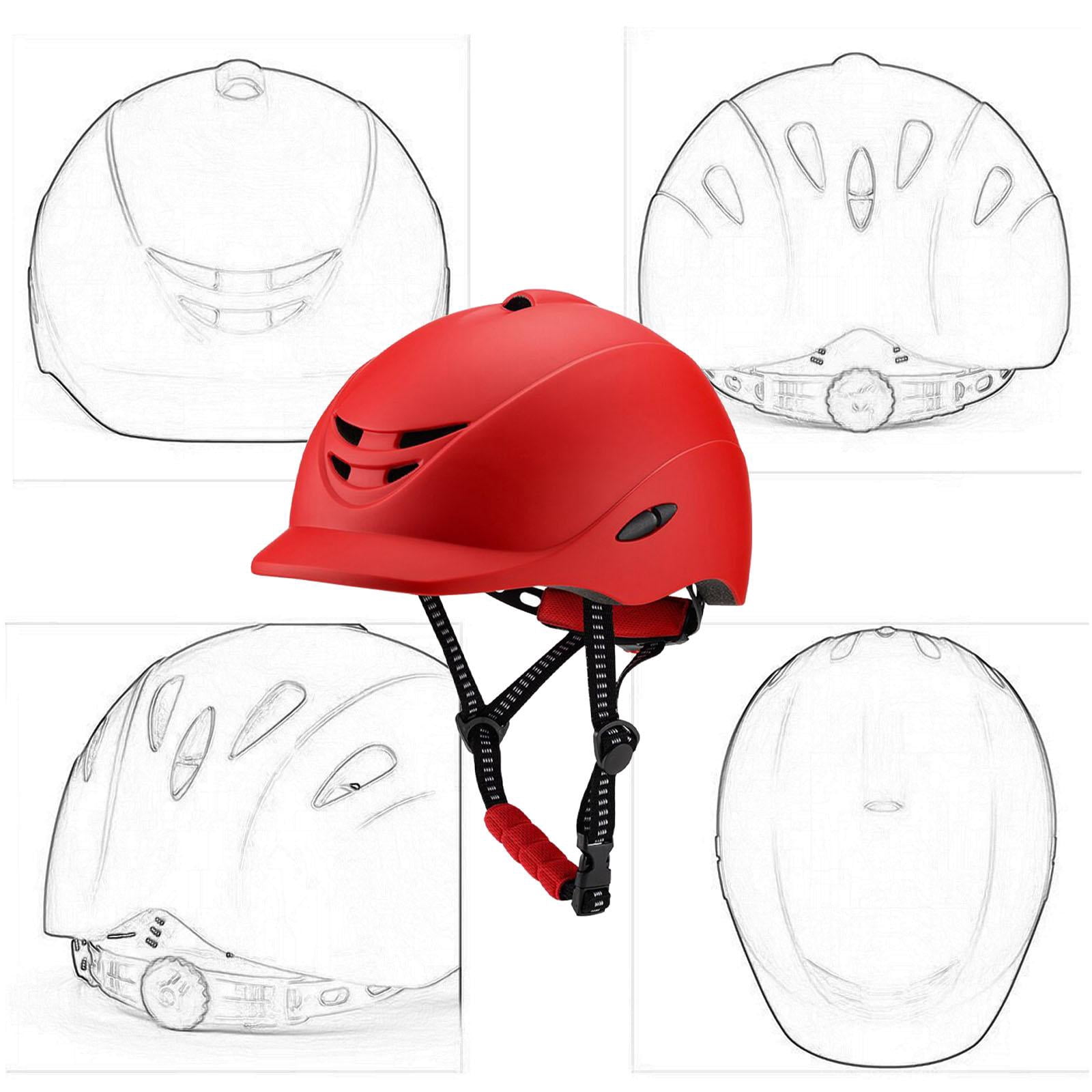 Dualoai Equestrian Helmet Bike Helmet Outdoor Sports Adjustable Equestrian Head Gear L