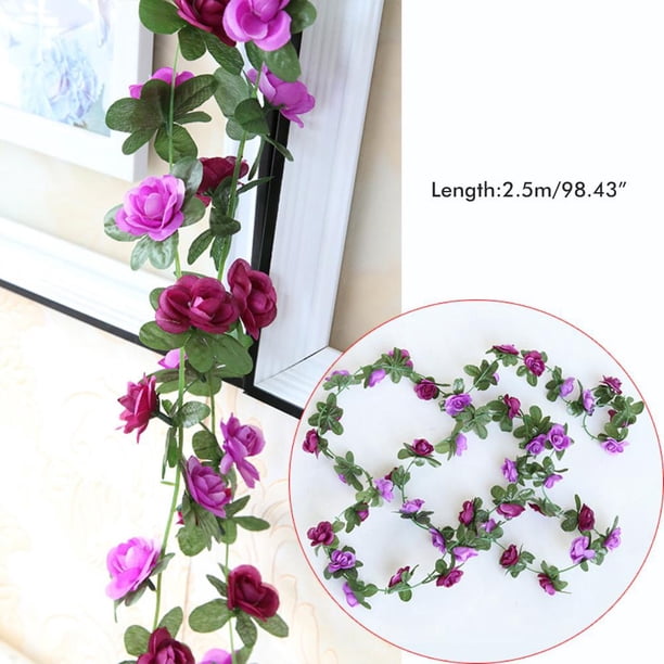 Rosas Artificiales Con 45 Cabezas Planta De Simulación Enredadera Accesorios De Fotografía De Bodas Para Tiendas Ventanas Restaurantes Fiestas seitruly HA043837-02