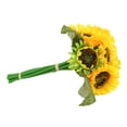 thumbnail image 3 of Girasol artificial ramo de flores simuladas boda fiesta tela de seda flor decoración floral falsa 7 ramas Eigraketly HA7017-00B, 3 of 6