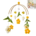 thumbnail image 4 of Baby Crib Mobile for Boys Girls, Bees Nursery Mobile, Gender Neutral Felt Ball Mobile, Ceiling Mobile High Quality, 4 of 9