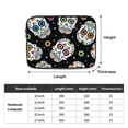 thumbnail image 4 of LNWH Dod Colorful Skull Pattern Laptop Sleeve, Notebook Computer Pocket Tablet Briefcase Carrying Bag, 12 inch Laptop Case, 4 of 8