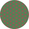 thumbnail image 1 of Ahgly Tapis d'Intérieur Lavable en Machine Carré Rouge Châtaigne Transitionnel, 3 Pieds Carré, 1 of 7