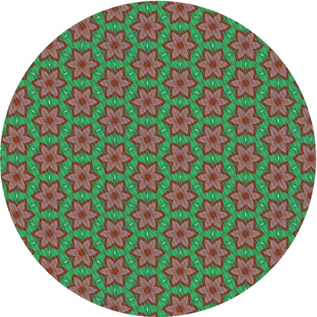 Ahgly Tapis d'Intérieur Lavable en Machine Carré Rouge Châtaigne Transitionnel, 3 Pieds Carré
