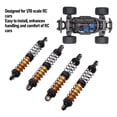 thumbnail image 3 of RC Damper Set, 90mm Accuracy Fit High Strength RC Car Shock Absorbers with 8 Spare Springs for 1/10 Scale Models Gold,Ti Color, 3 of 7
